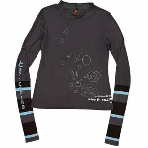 Y2K Cop.Copine Avant-Garde Graphic Long Sleeve Tee